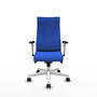 Piqueras Y Crespo Fauteuil Albacete Bleu avec mécanisme synchrone et base blanche