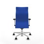Piqueras Y Crespo Fauteuil Albacete Bleu avec mécanisme synchrone et base blanche