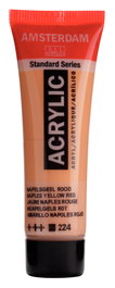 Amsterdam Peinture acrylique Standard Series Jaune de Naples Rouge 224, 20 ml