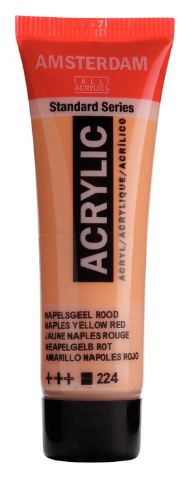 Amsterdam Peinture acrylique Standard Series Jaune de Naples Rouge 224, 20 ml Amsterdam Peinture acrylique Standard Series Jaune de Naples Rouge 224, 20 ml