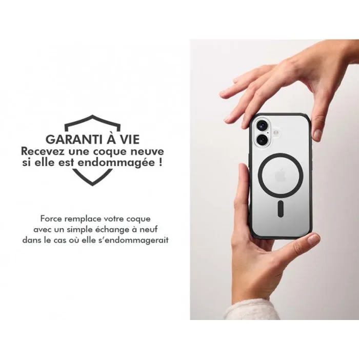 Force Case Coque Air Xtrem Frost MagSafe pour iPhone 17 Pro - Noir - Protection recyclée premium