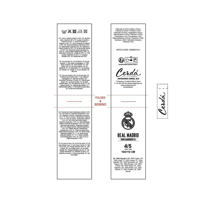 Cerdá Pack de 3 caleçons Single Jersey Real Madrid Taille 6-8 ans