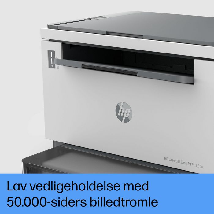 HP LaserJet Tank MFP 1604w - Imprimante multifonction laser tout-en-un avec réservoir, impression 22 ppm, numérisation PDF/email, connectivité sans fil