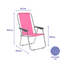 Marbueno Silla Plegable Acero Surtido 59x51x83 cm 10355 pour Plage Piscine