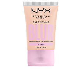 Nyx Professional Make Up Fond de Teint NU AVEC MOI BLUR #02 - Fluide, 30 ml, Tous Types de Peaux, Teint Unifié et Hydraté