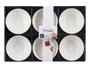Vessia Set de 6 Bols en Porcelaine Blanche Apéritif 10 cm (Set de 8)