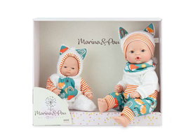 Marina & Pau Poupée Little Family Coffret 2 poupées articulées 26 et 40 cm en espagnol