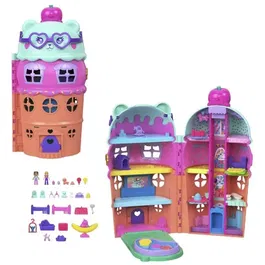 Polly Pocket Coffret Maison Cornet de Glace avec 2 figurines et 23 accessoires - JFT91 - Jouet pour enfant à partir de 4 ans