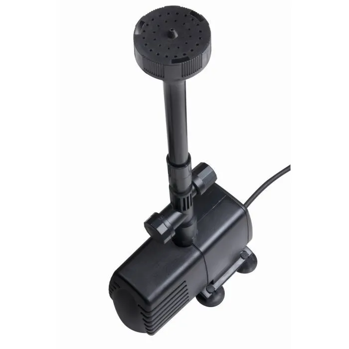 Ubbink Pompe de bassin Xtra 600, pour jeux et jets d'eau, débit 600 l/h, 16 W, avec embouts, régulateur et jet volcan