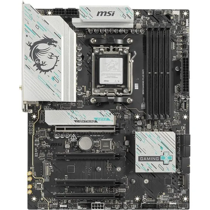 MSI Carte mère B850 GAMING PLUS WiFi ATX AM5 pour AMD Ryzen 7000/8000/9000 - Wi-Fi 7, Ethernet 5 Gbit/s, DDR5, RAID MSI Carte mère B850 GAMING PLUS WiFi ATX AM5 pour AMD Ryzen 7000/8000/9000 - Wi-Fi 7, Ethernet 5 Gbit/s, DDR5, RAID