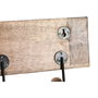 Portemanteau Home ESPRIT Blanc Noir Naturel Métal Bois de manguier Buda 38 x 5 x 16 cm