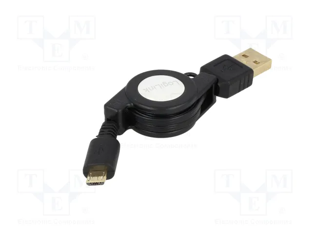 LOGILINK Câble USB 2.0 USB A vers Micro USB B, 0,75m, Noir