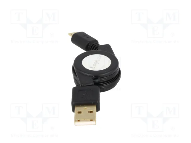 LOGILINK Câble USB 2.0 USB A vers Micro USB B, 0,75m, Noir