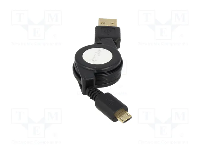 LOGILINK Câble USB 2.0 USB A vers Micro USB B, 0,75m, Noir