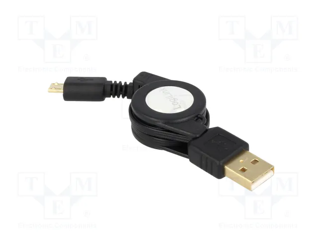 LOGILINK Câble USB 2.0 USB A vers Micro USB B, 0,75m, Noir