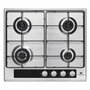 Continental Edison Table de cuisson au gaz 4 foyers avec 1 triple couronne inox