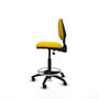 PIQUERAS Y CRESPO Tabouret Isso Asynchrone Tissu Jaune Structure Polyamide Noire