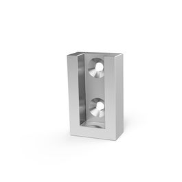 HERRAJES ALK Support de Tube Latéral Eco 30-12, Finition Argent / Graphite, Zamak, 23.6x40x12.3mm