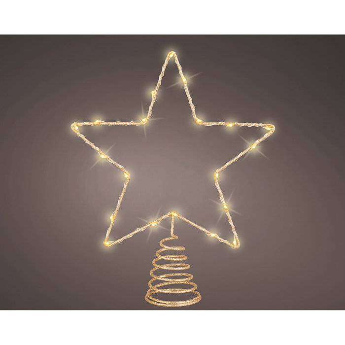 Étoile de Noël Lumineo Doré Métal 27 x 22 x 5 cm