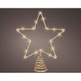 Lumineo Étoile décorative dorée pour sapin de Noël, 20 LED, 23 x 6 x 25,5 cm