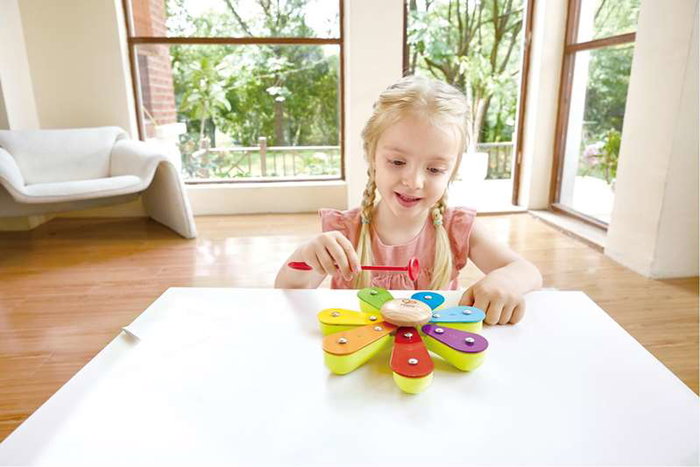 Hape - Kit d'instruments de percussion rythmique pour enfants à partir de 2 ans - Nature et bois
