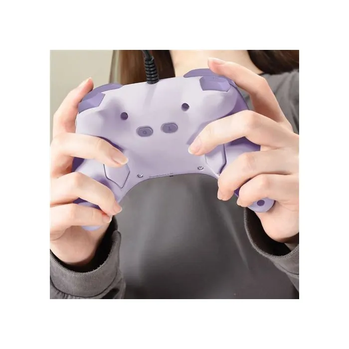 Hori - Horipad Turbo - Manette filaire programmable pour Nintendo Switch 2, Switch et Switch OLED - Couleur Lavande - 3 mètres USB-A