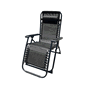 Marbueno Tumbona Plegable Acier avec Coussin Jardin et Piscine 90x65x108 cm Gravité Zéro Noir 10006