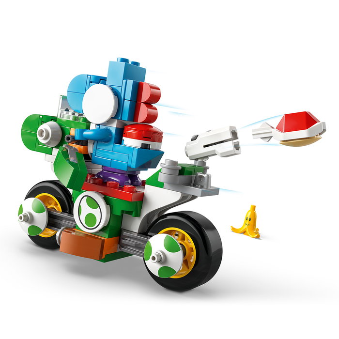 LEGO Super Mario - Mario Kart : Moto Yoshi 72031 - Kit de Construction avec Figurine de Yoshi Bleu Clair - Jeu de Course et Obstacles - Pour Enfants dès 7 Ans