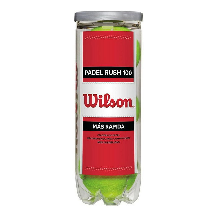 Wilson Rush 100 Balles de Padel Jaune - Lot de 24 packs de 3 unités
