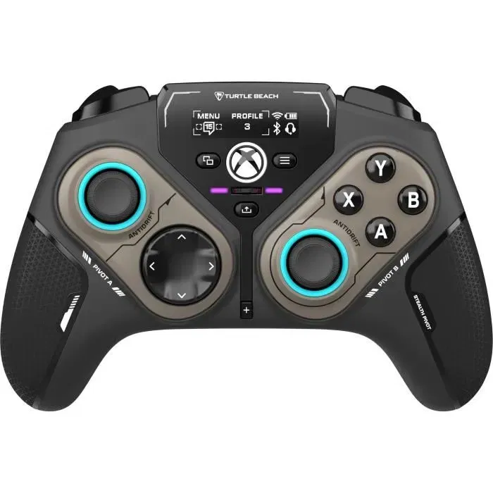 Turtle Beach Stealth Pivot Manette de Jeu Sans Fil TBS-0120-05 - Connectivité 2.4 GHz ou Bluetooth - Noir - Écran Connecté, Commande Ajustable et Sticks Hall pour PC, Android, Xbox Turtle Beach Stealth Pivot Manette de Jeu Sans Fil TBS-0120-05 - Connectivité 2.4 GHz ou Bluetooth - Noir - Écran Connecté, Commande Ajustable et Sticks Hall pour PC, Android, Xbox