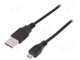 DIGITUS Câble USB 2.0 de 1,8 m, USB A vers micro USB B, noir