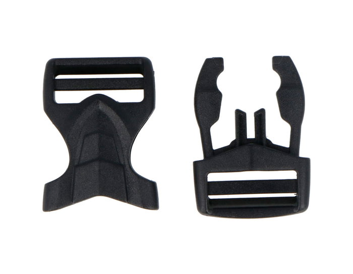 Innspiro Lot de 5 fermoirs doubles en plastique noir 19,8 mm Innspiro Lot de 5 fermoirs doubles en plastique noir 19,8 mm