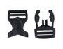 Innspiro Lot de 5 fermoirs doubles en plastique noir 19,8 mm