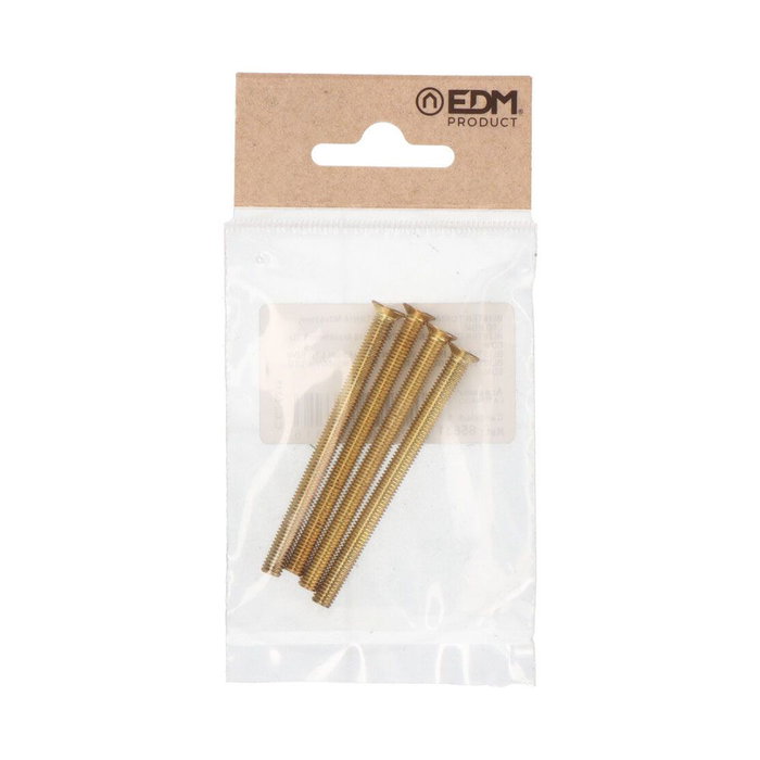Edm Vis cylindrique Trn16, finition laitonée, M5 x 65 mm, 4 pièces