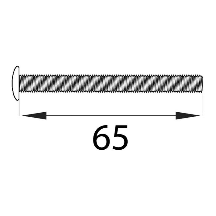 Edm Vis cylindrique Trn16, finition laitonée, M5 x 65 mm, 4 pièces