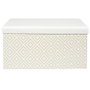 Home Deco Factory Pouf Pliable Tressé Blanc