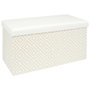 Home Deco Factory Pouf Pliable Tressé Blanc