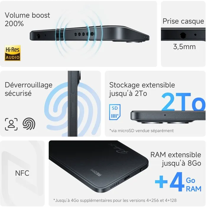 Xiaomi Redmi 15C Bleu, 4 Go RAM, 256 Go Xiaomi Redmi 15C Bleu, 4 Go RAM, 256 Go