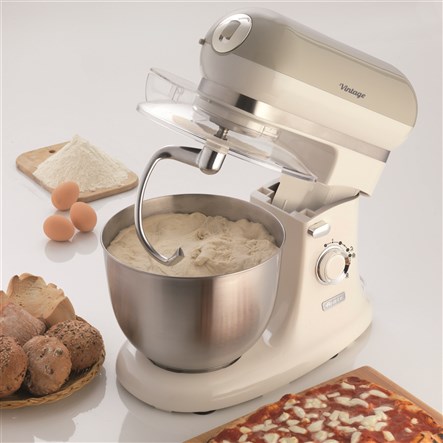 Ariete 1588/03 Robot de cuisine multifonction batteur, 10 vitesses avec fonction Pulse, bol inox et accessoires - Couleur beige vintage