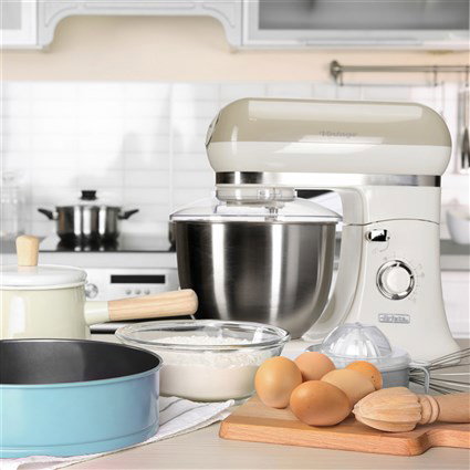 Ariete 1588/03 Robot de cuisine multifonction batteur, 10 vitesses avec fonction Pulse, bol inox et accessoires - Couleur beige vintage
