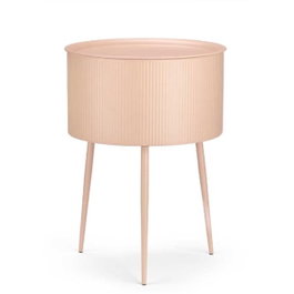 GIFTDECOR Mesa Auxiliaire Ronde Base Nude Rosa