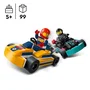 Lego City 60400 - Set de jeu avec 2 Karts de course et 2 Minifigurines de pilotes, Jouet de construction