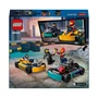Lego City 60400 - Set de jeu avec 2 Karts de course et 2 Minifigurines de pilotes, Jouet de construction
