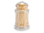 Kinvara Lot de 2 Porte-cure-dents en Métacrylate et Bois Naturel 12.5 x 4.5 x 12.5 cm 200 pièces (Set de 48)