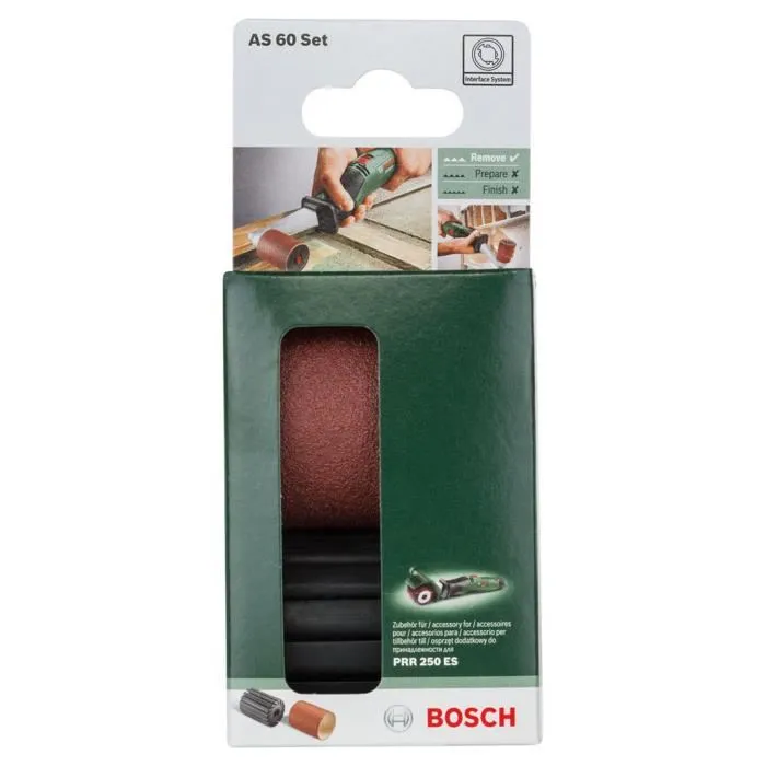 Bosch Set porte-manchon et manchon abrasif - Grain 80, 60mm Bosch Set porte-manchon et manchon abrasif - Grain 80, 60mm