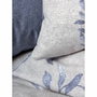 BigBuy Home Parure de couette en coton renforcé 220 x 240 cm, Bleu foncé et Gris clair