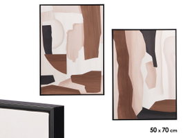 GIFTDECOR Tableau Abstrait Surt 2 50x70cm Beige + Marron