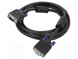 DELOCK Câble VGA D-Sub 15pin, 2m, noir