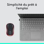 Logitech M185 Souris sans fil Rouge