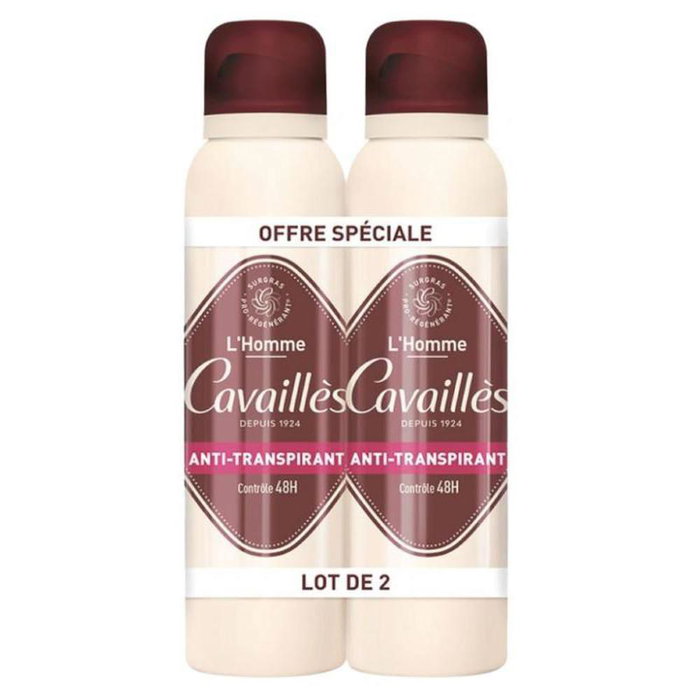 Roge Cavailles Absorb Homme Déodorant Spray Anti-Transpirant 2 x 150 ml Roge Cavailles Absorb Homme Déodorant Spray Anti-Transpirant 2 x 150 ml